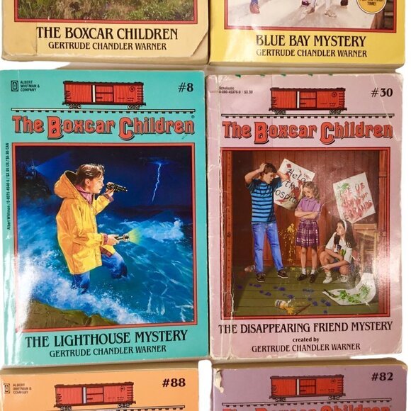 The Boxcar Children Gertrude Chandler Paperback Lot of 6 Paperback Vintage 80s - Picture 4 of 5
